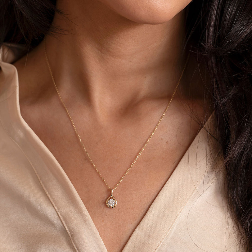 DEWDROP - 0.50ct | Lab Grown Diamond Necklace in 18ct Gold