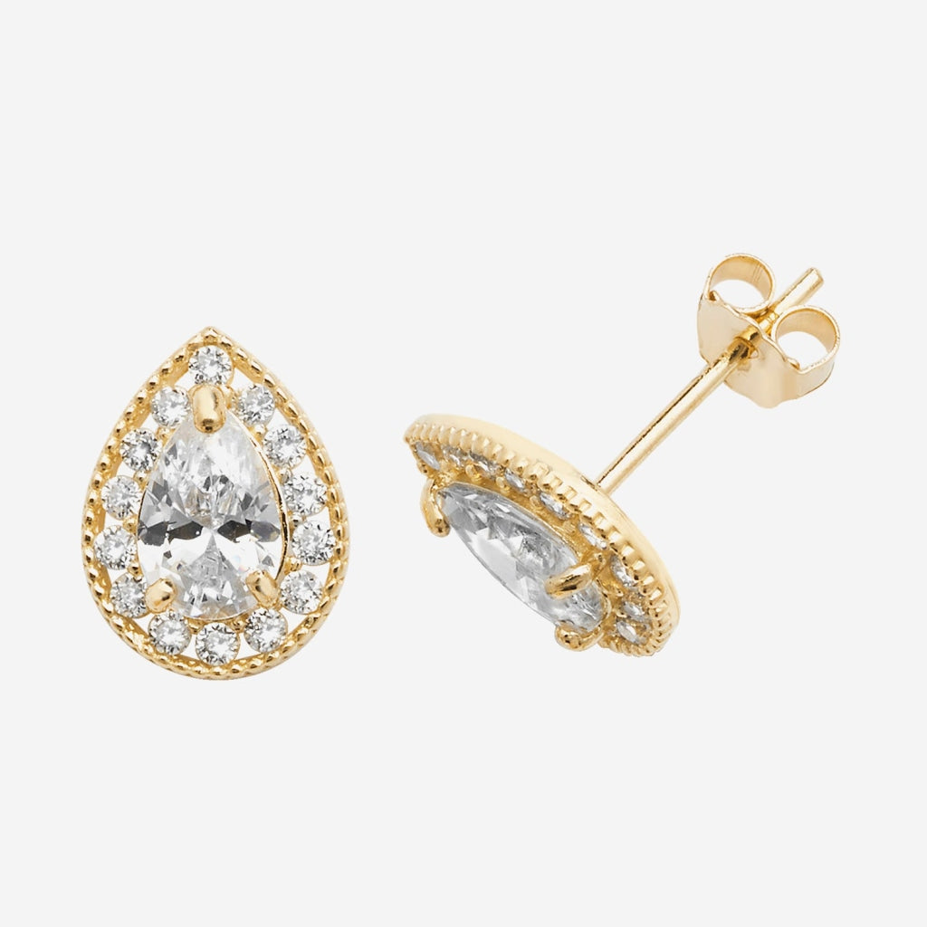 9ct Gold Silver Filled Ball Stud Earrings