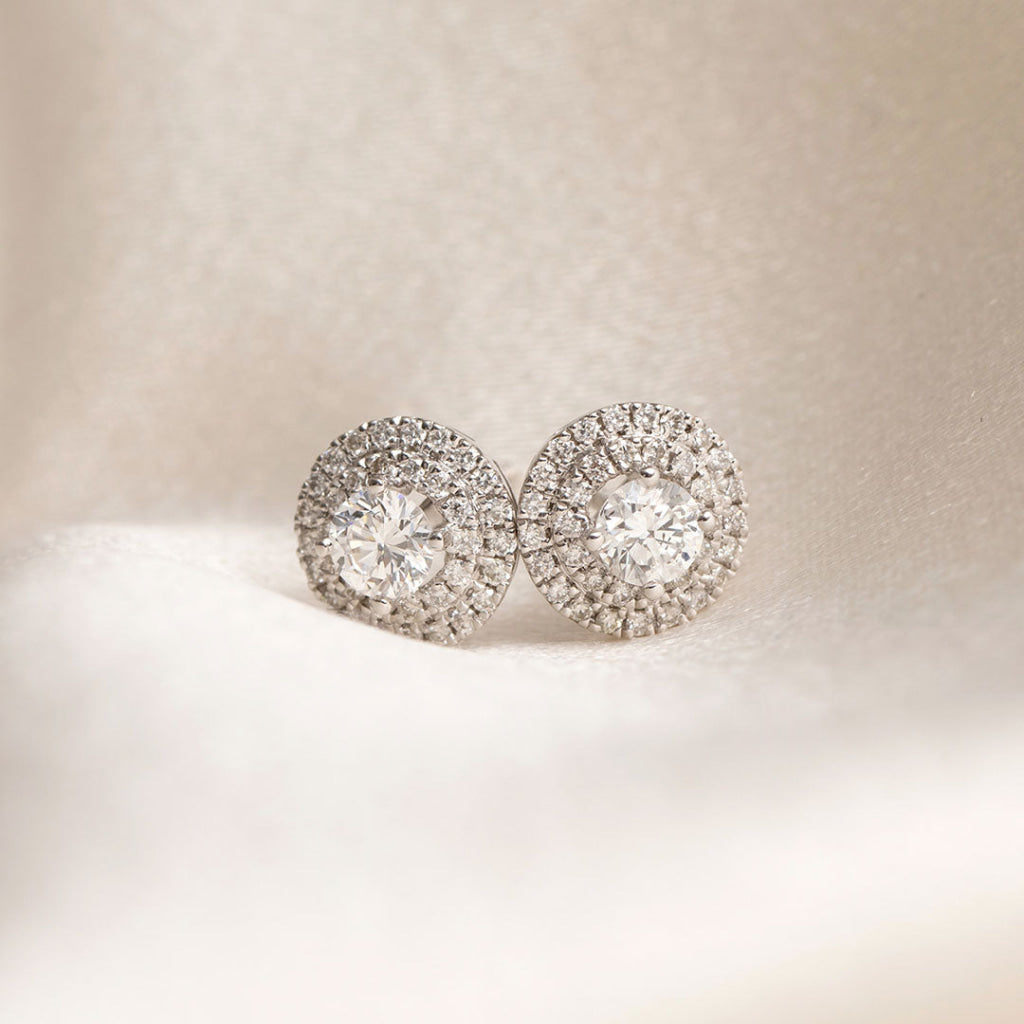 Diamond Disco Lab Grown Diamond Earrings | 18ct White Gold