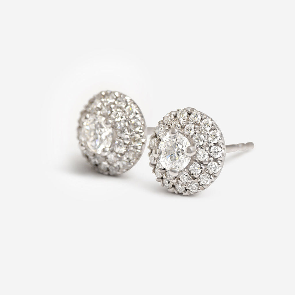 Diamond Disco Lab Grown Diamond Earrings | 18ct White Gold