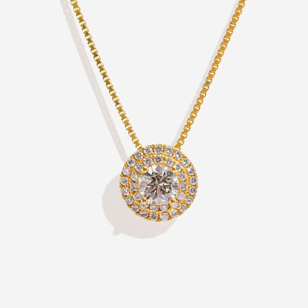 Diamond Disco necklace on white background