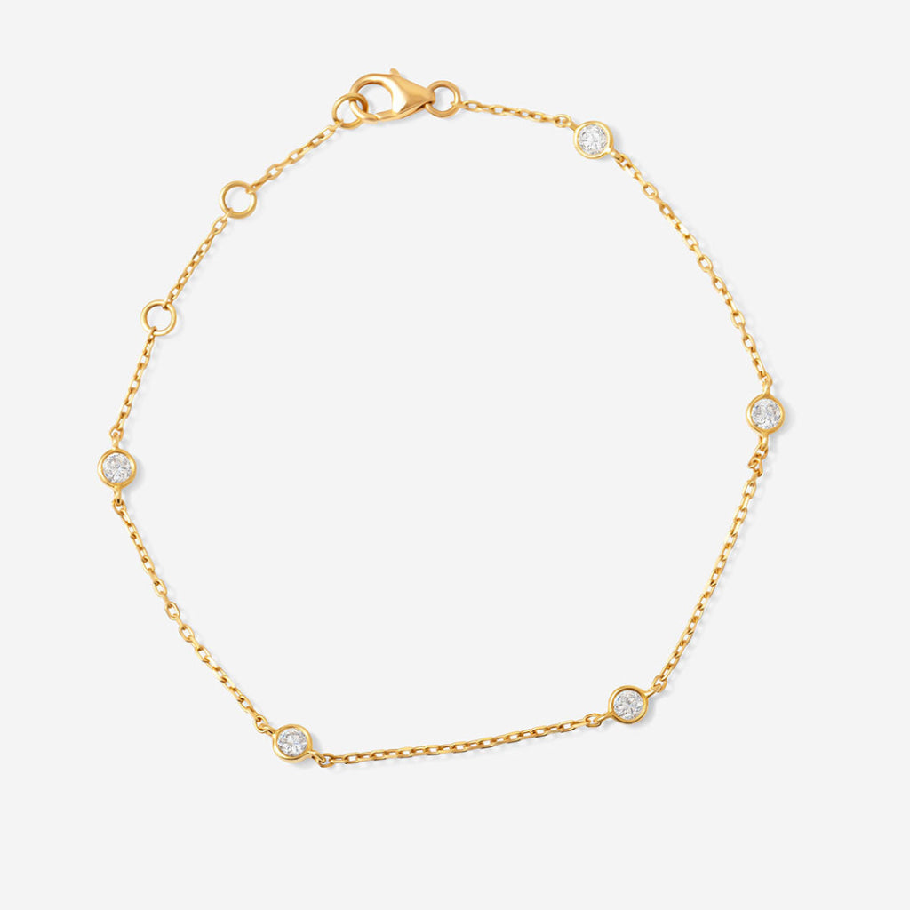 Diamond Drops Bracelet 0.40ct | 18ct Gold - Bracelet