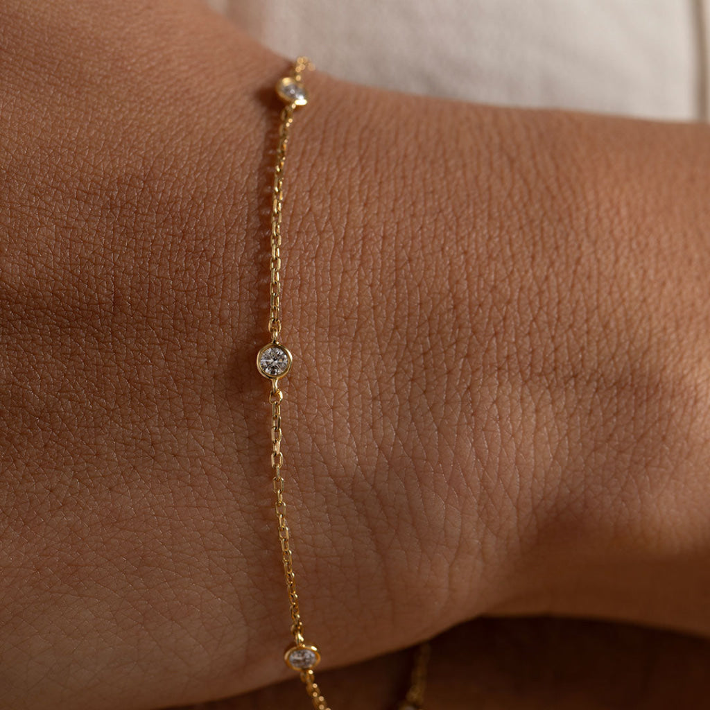 Diamond Drops Bracelet 0.40ct | 18ct Gold - Bracelet