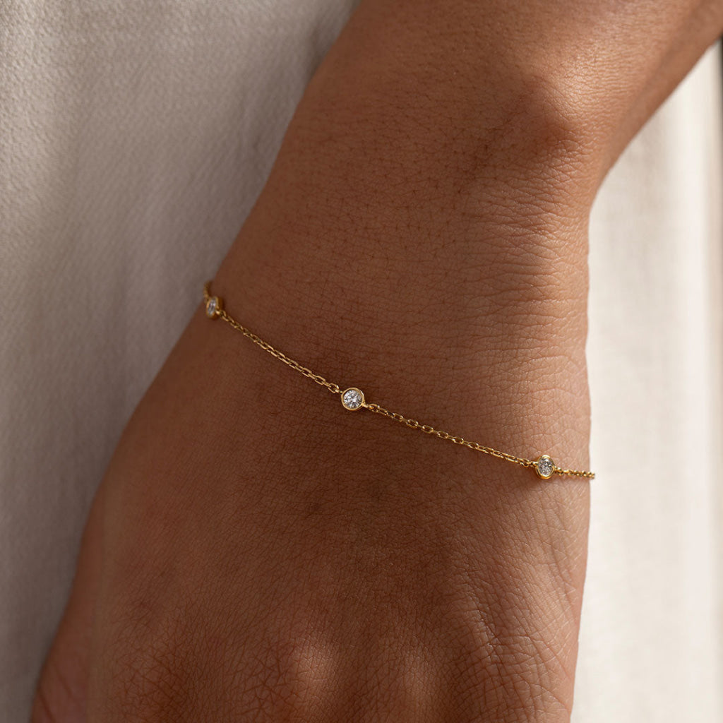 Diamond Drops Bracelet 0.40ct | 18ct Gold - Bracelet