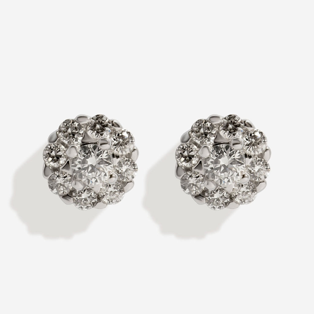 Diamond Earrings 0.12ct | 9ct White Gold - Earrings