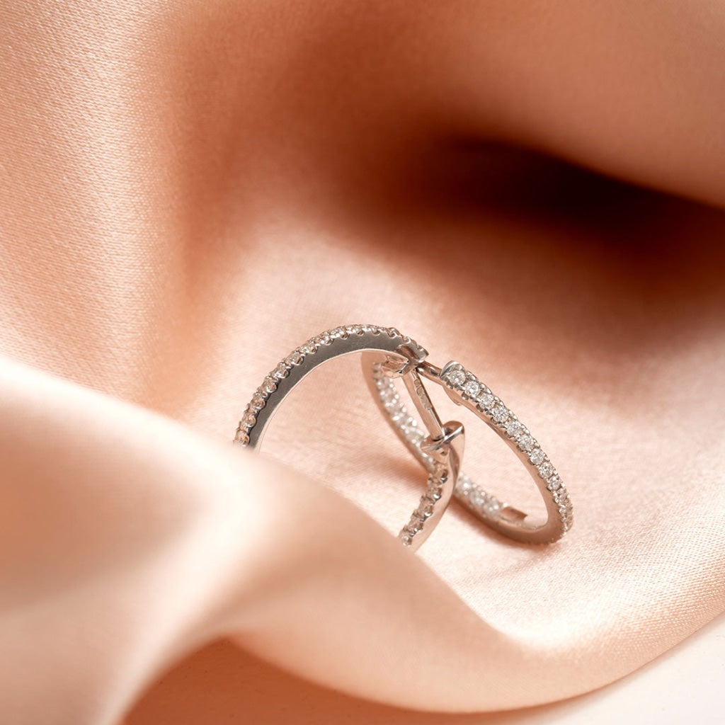 Diamond Hoop Earrings - 0.40 CT image