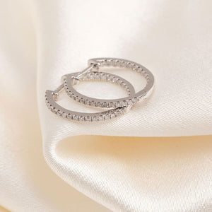 Diamond Hoop Earrings - 0.40ct | 18ct White Gold