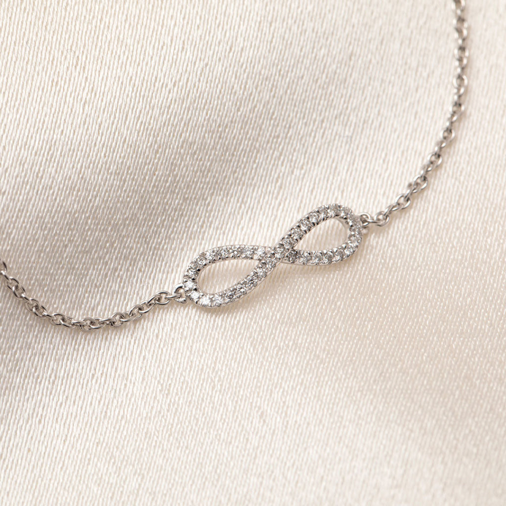 Diamond Infinity Bracelet | 18ct White Gold - Bracelet