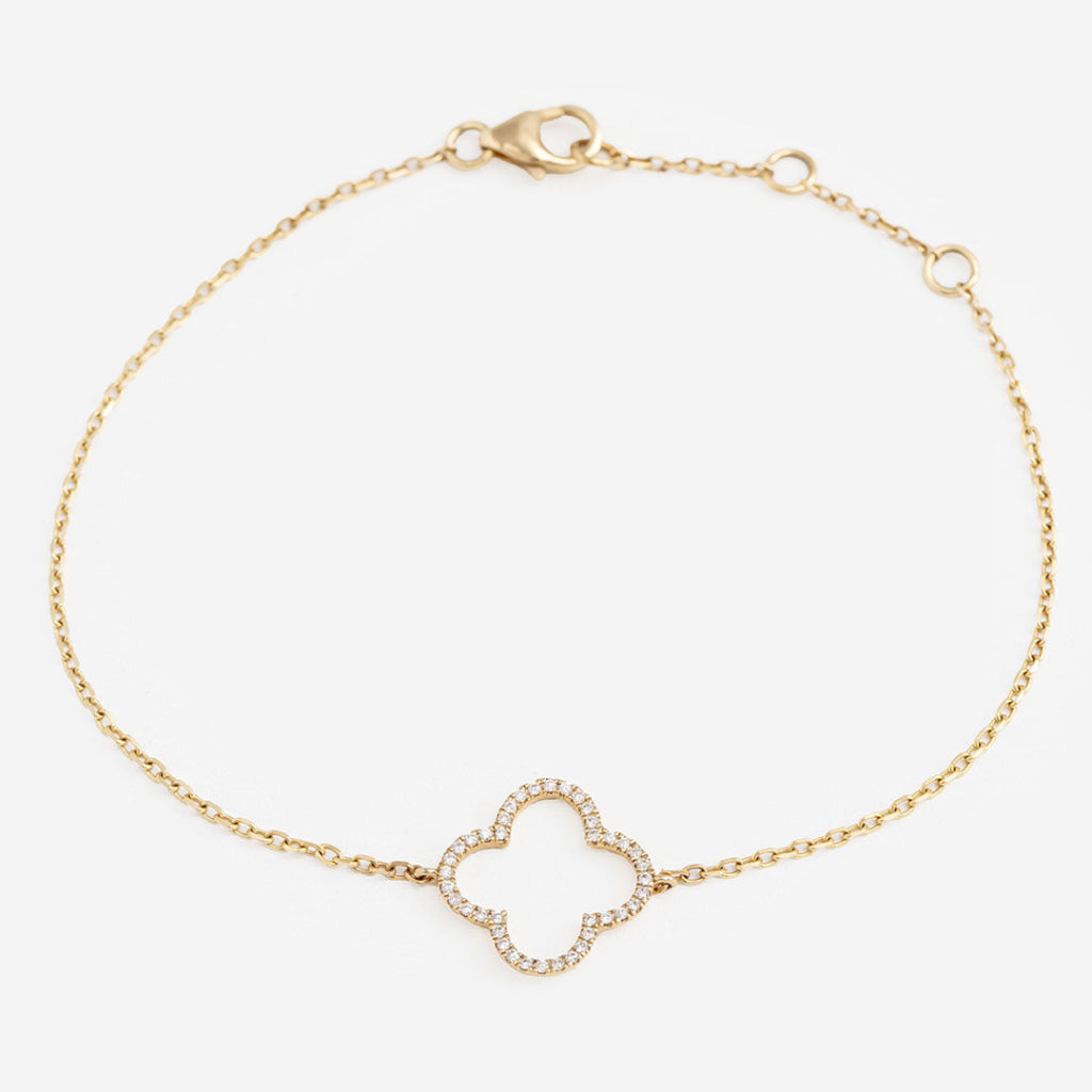 diamond chain bracelet on white background