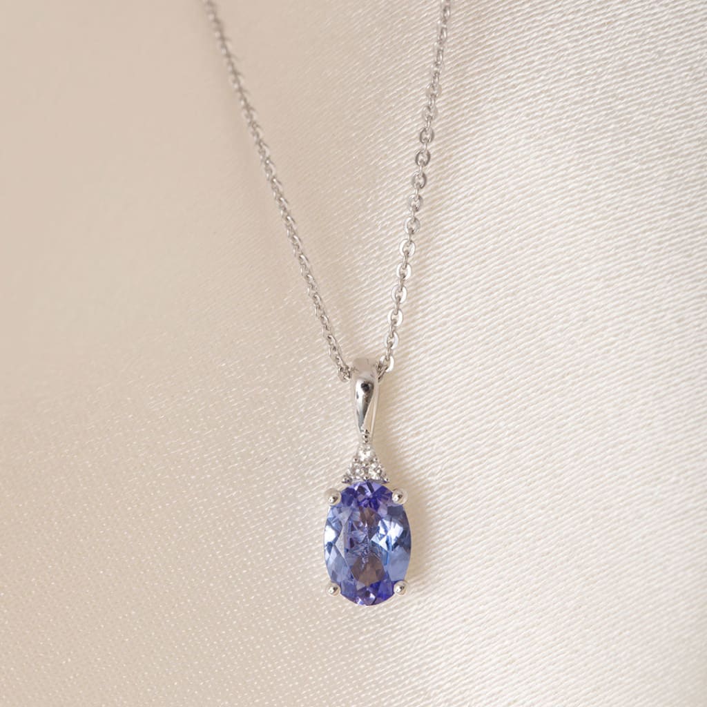 diamond and tanzanite necklace