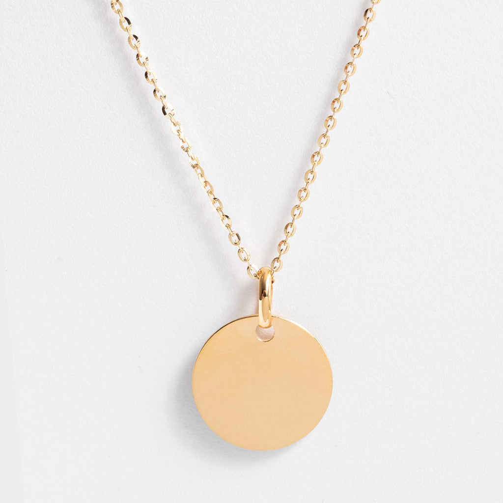 Disc Necklace 9ct Gold Gear Jewellers - Main Image
