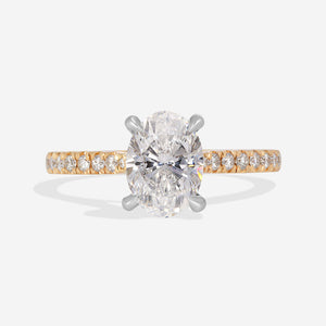 DIVINITY 1.70ct | Oval Solitaire Lab Grown Diamond Engagement Ring in 18ct Gold