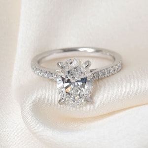 DIVINITY 2.70ct | Oval Solitaire Lab Grown Diamond Engagement Ring in Platinum