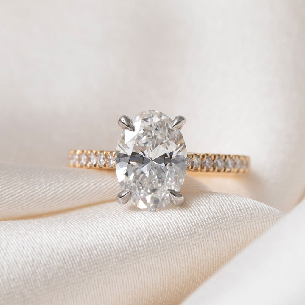 DIVINITY 2.70ct | Oval Solitaire Lab Grown Diamond Engagement Ring in 18ct Gold