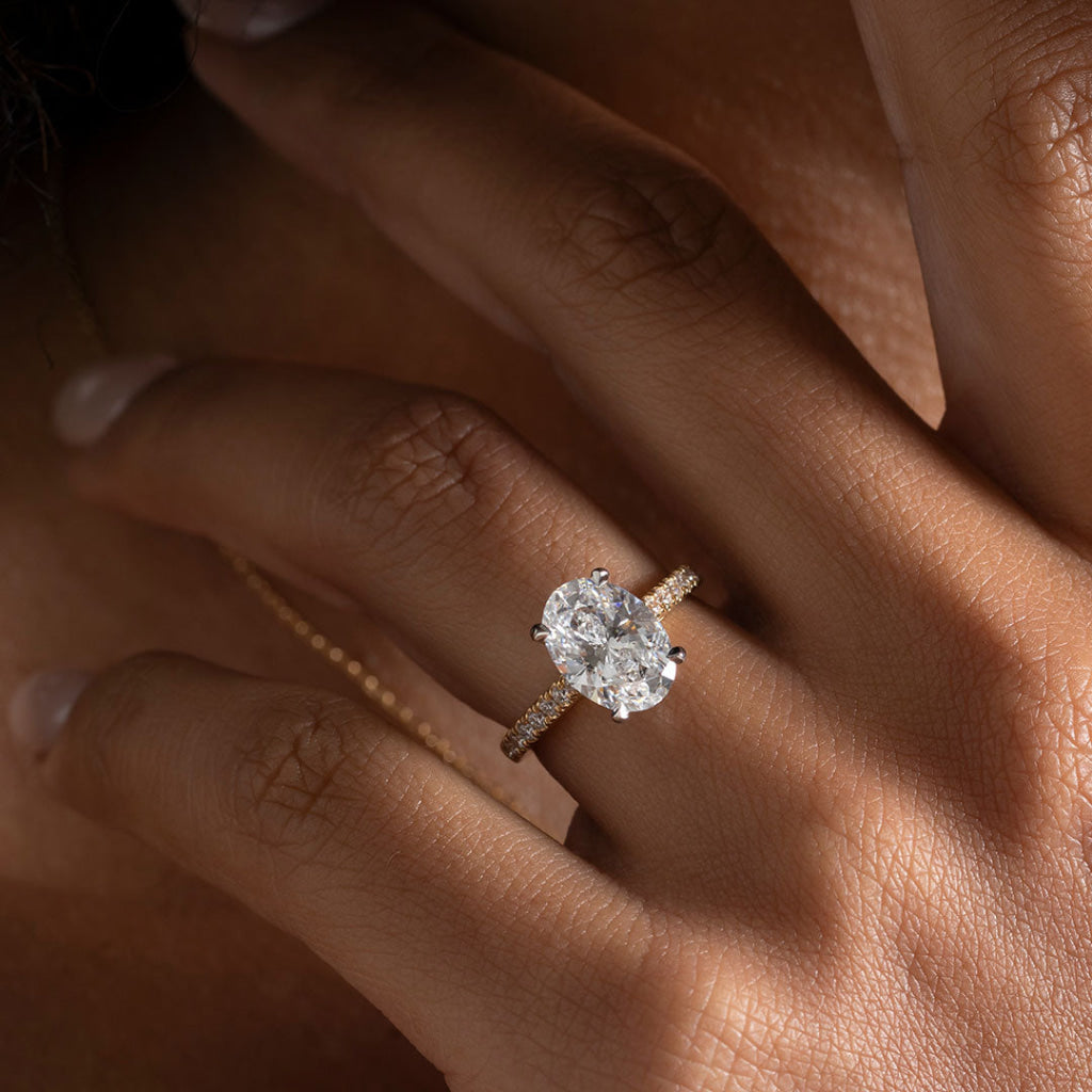 DIVINITY 2.70ct | Oval Solitaire Lab Grown Diamond Engagement Ring in 18ct Gold