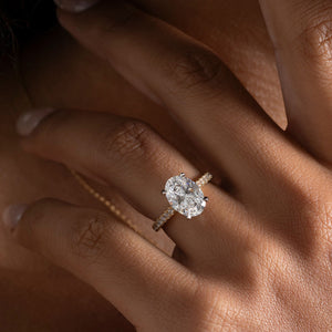 DIVINITY 2.70ct | Oval Solitaire Lab Grown Diamond Engagement Ring in 18ct Gold