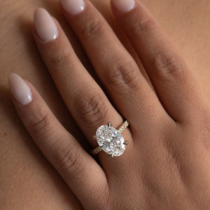 DIVINITY 5ct | Oval Solitaire Lab Grown Diamond Engagement Ring in 18ct Gold