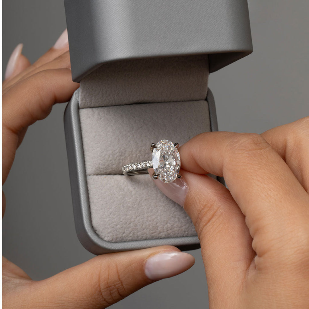 DIVINITY 5ct | Oval Solitaire Lab Grown Diamond Engagement