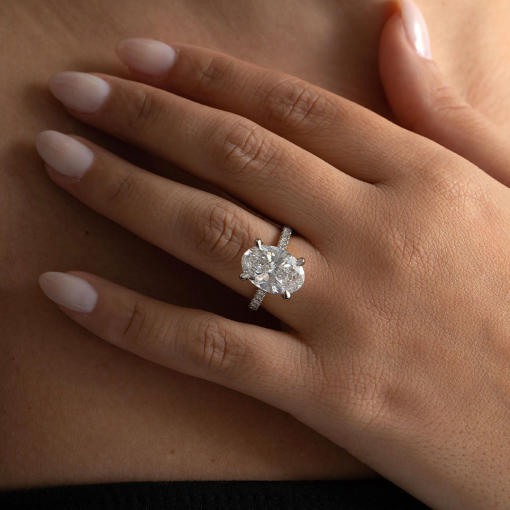DIVINITY 5ct | Oval Solitaire Lab Grown Diamond Engagement