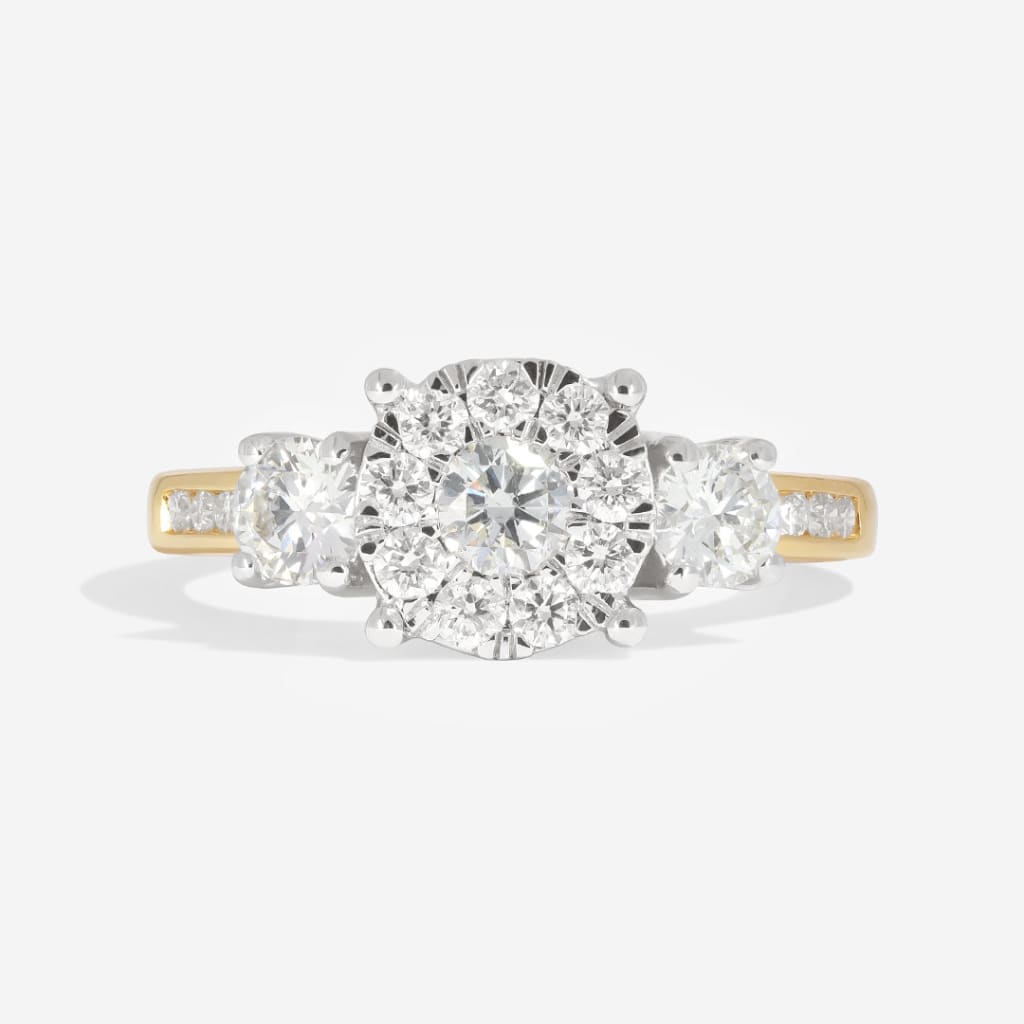 DOLLY | Round Cluster Diamond Set in 18ct White Gold 1.00ct
