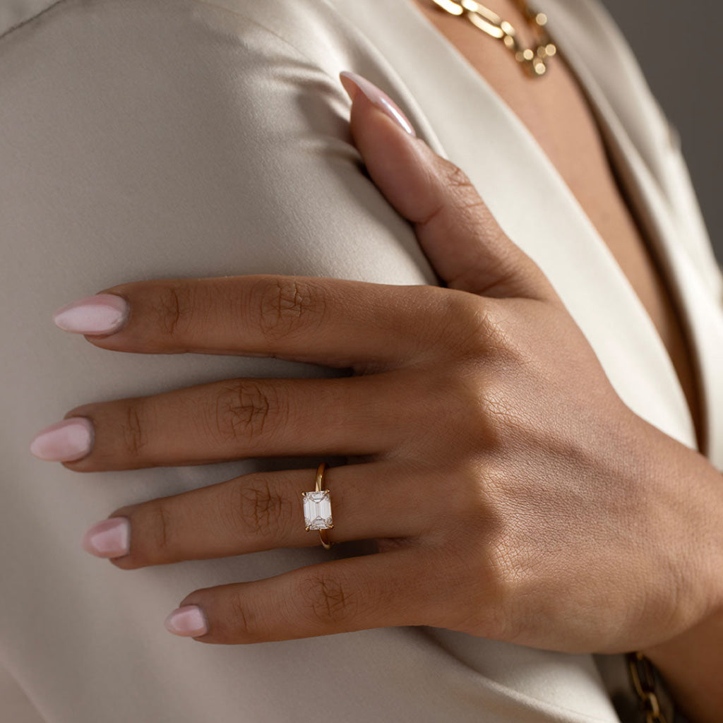 Dorothy | Emerald Cut Lab Grown Diamond Engagement Ring Set