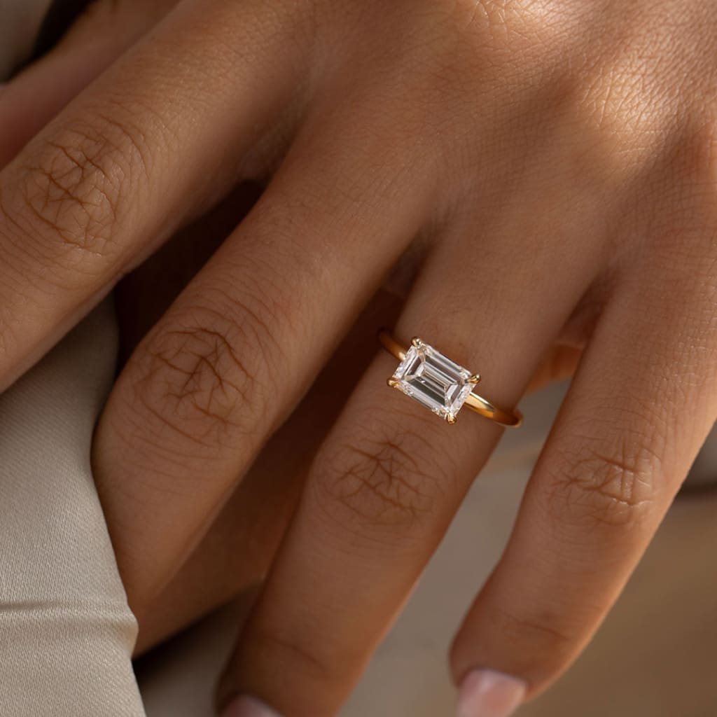 Dorothy | Emerald Cut Lab Grown Diamond Engagement Ring Set