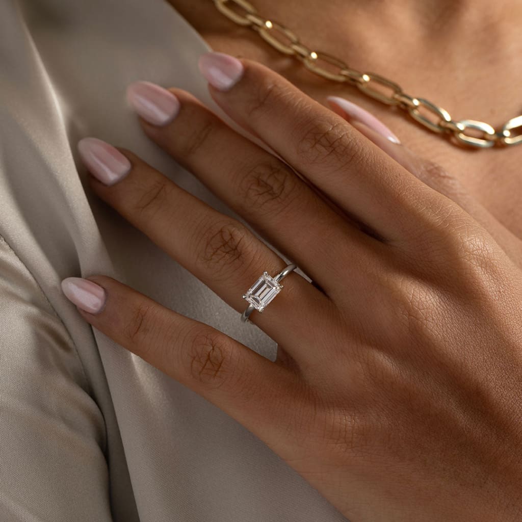 DOROTHY | Emerald Cut Solitaire Lab Grown Diamond