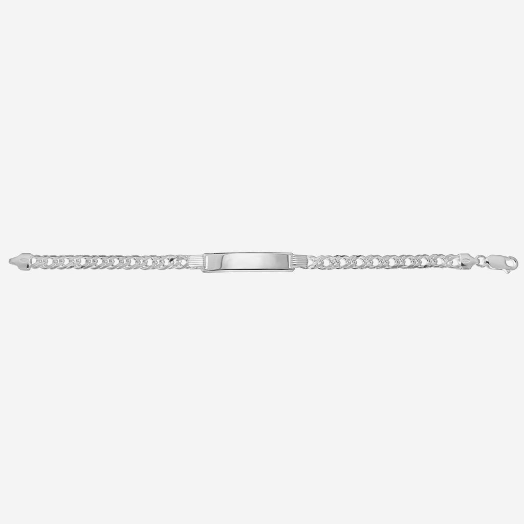 Double Curb ID bracelet 7 | Sterling Silver - Bracelet