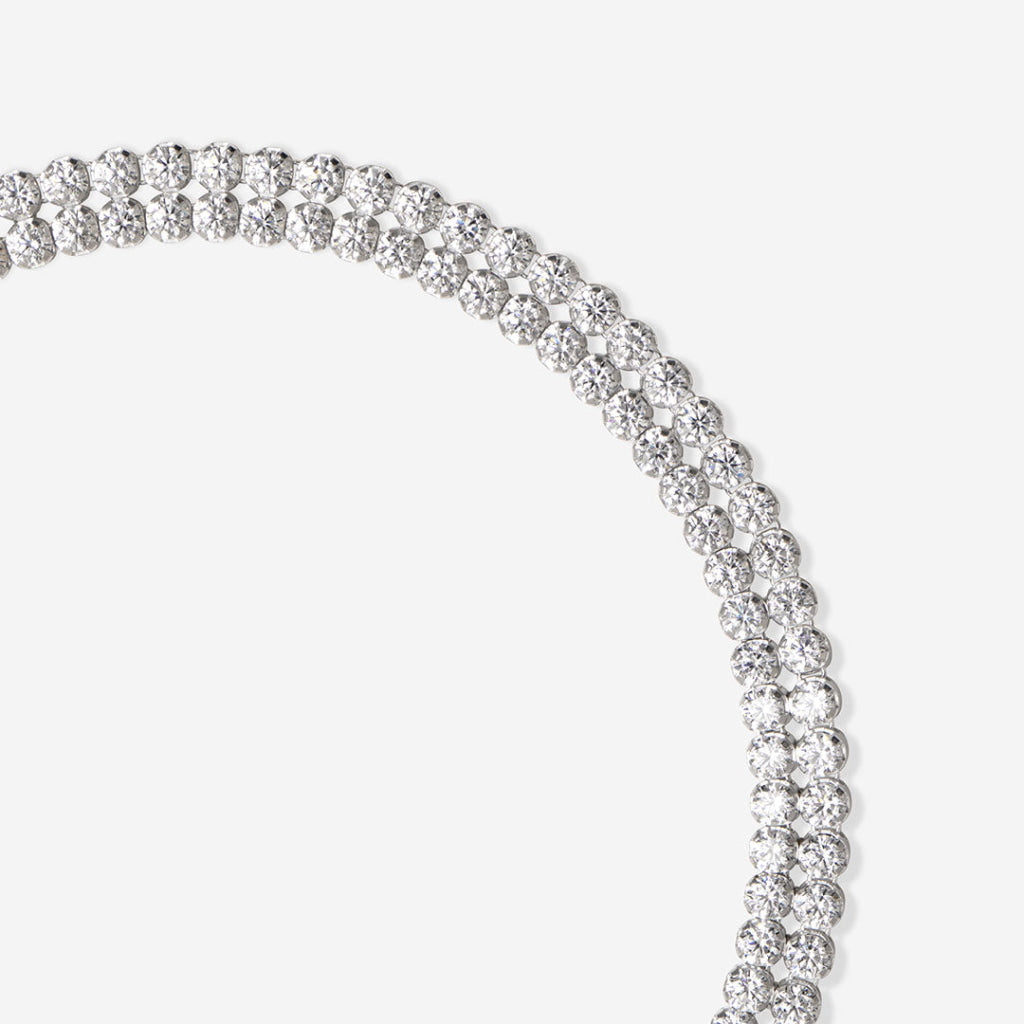 Double Sparkle Line Bracelet | Sterling Silver - Bracelet