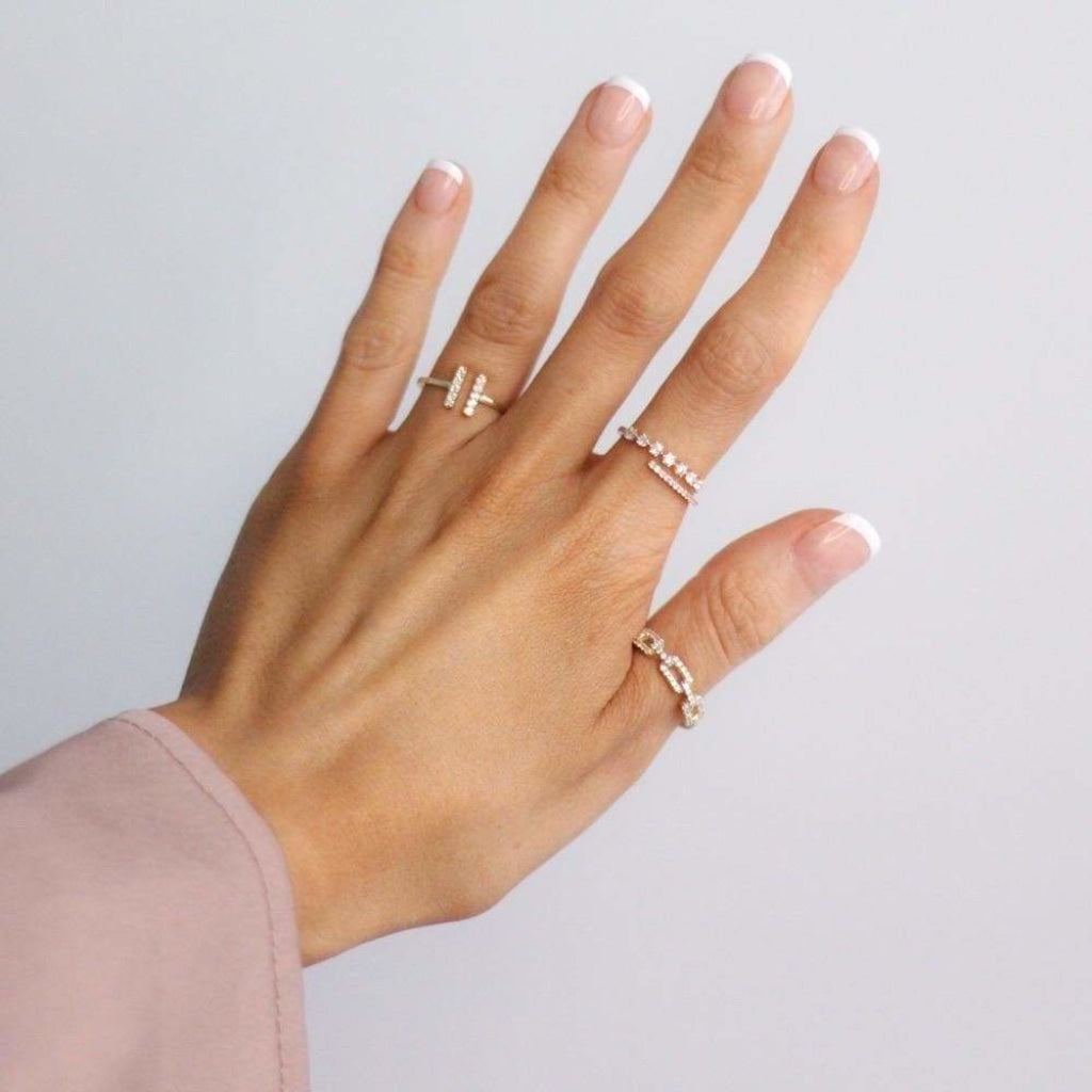 Double Bar Ring | 9ct Gold