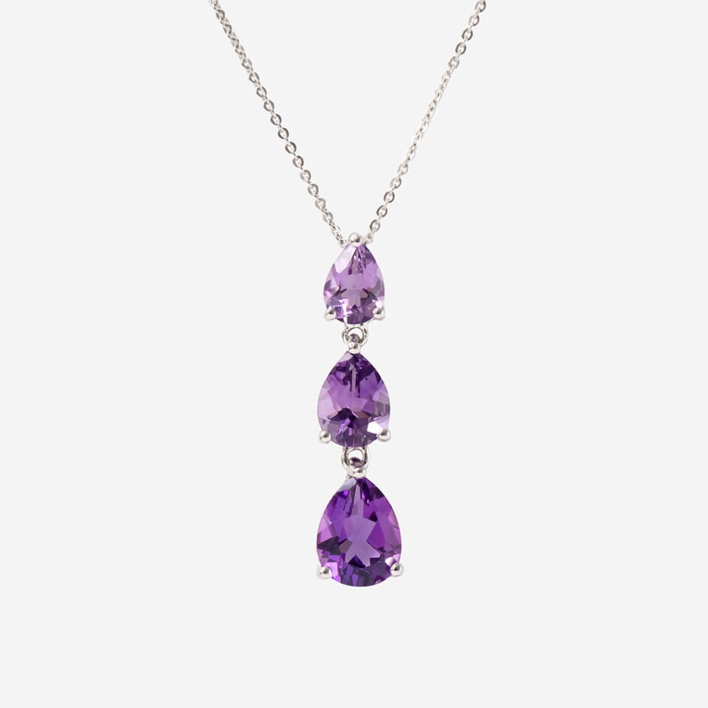 Draíocht | Amethyst Necklace in 9ct White Gold - Necklace