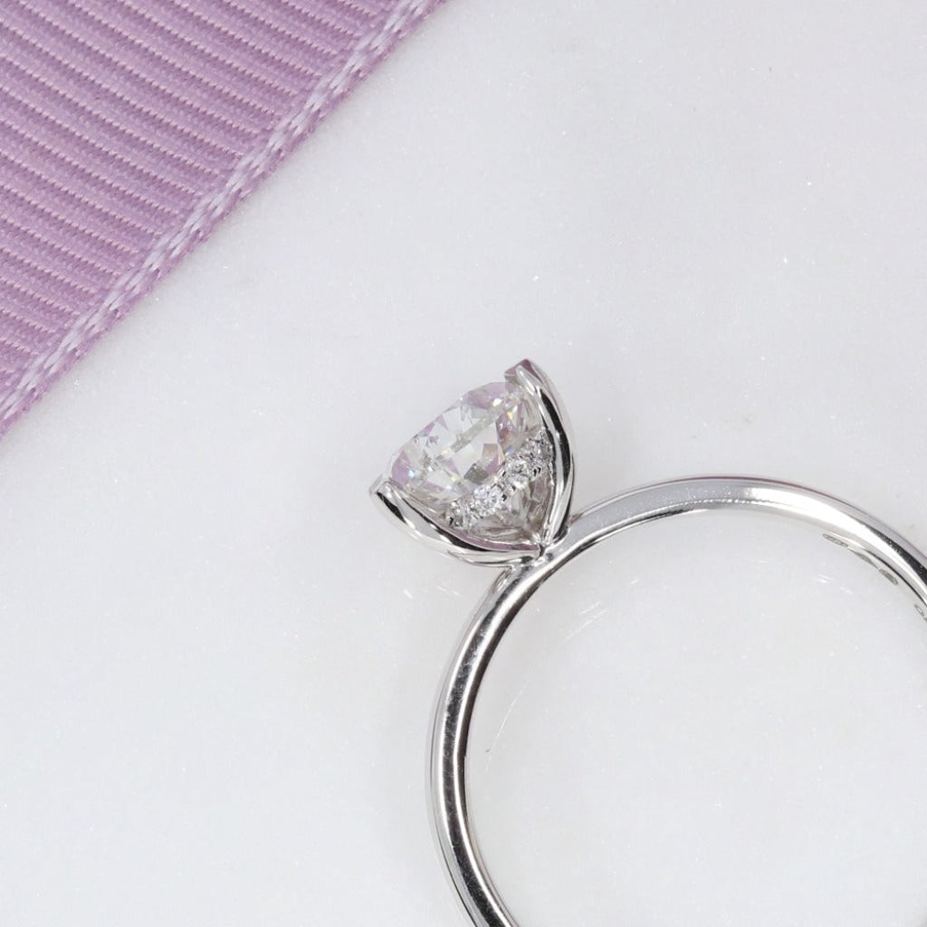 Dream - Platinum | Lab Grown Diamond Engagement Ring - Side View