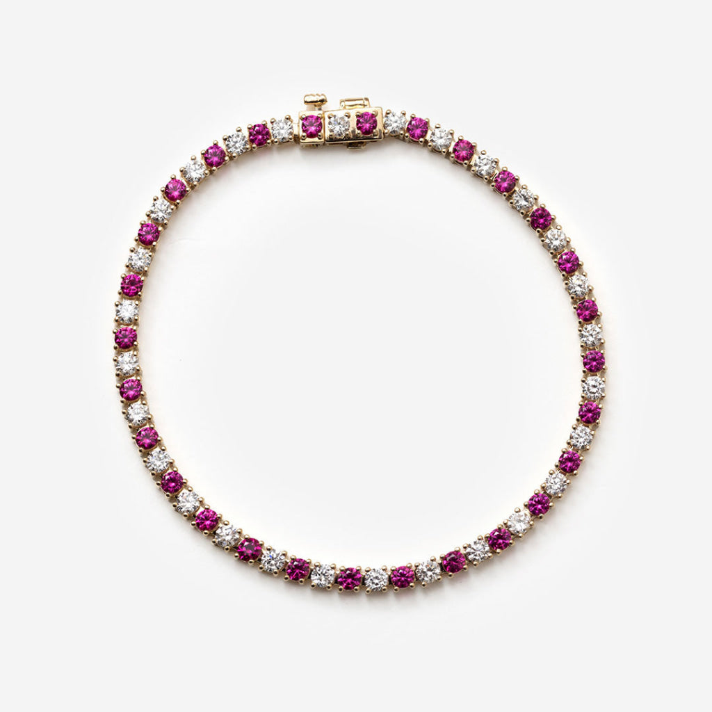 DREAM - Ruby | Lab Grown Diamond Tennis Bracelet in 10ct