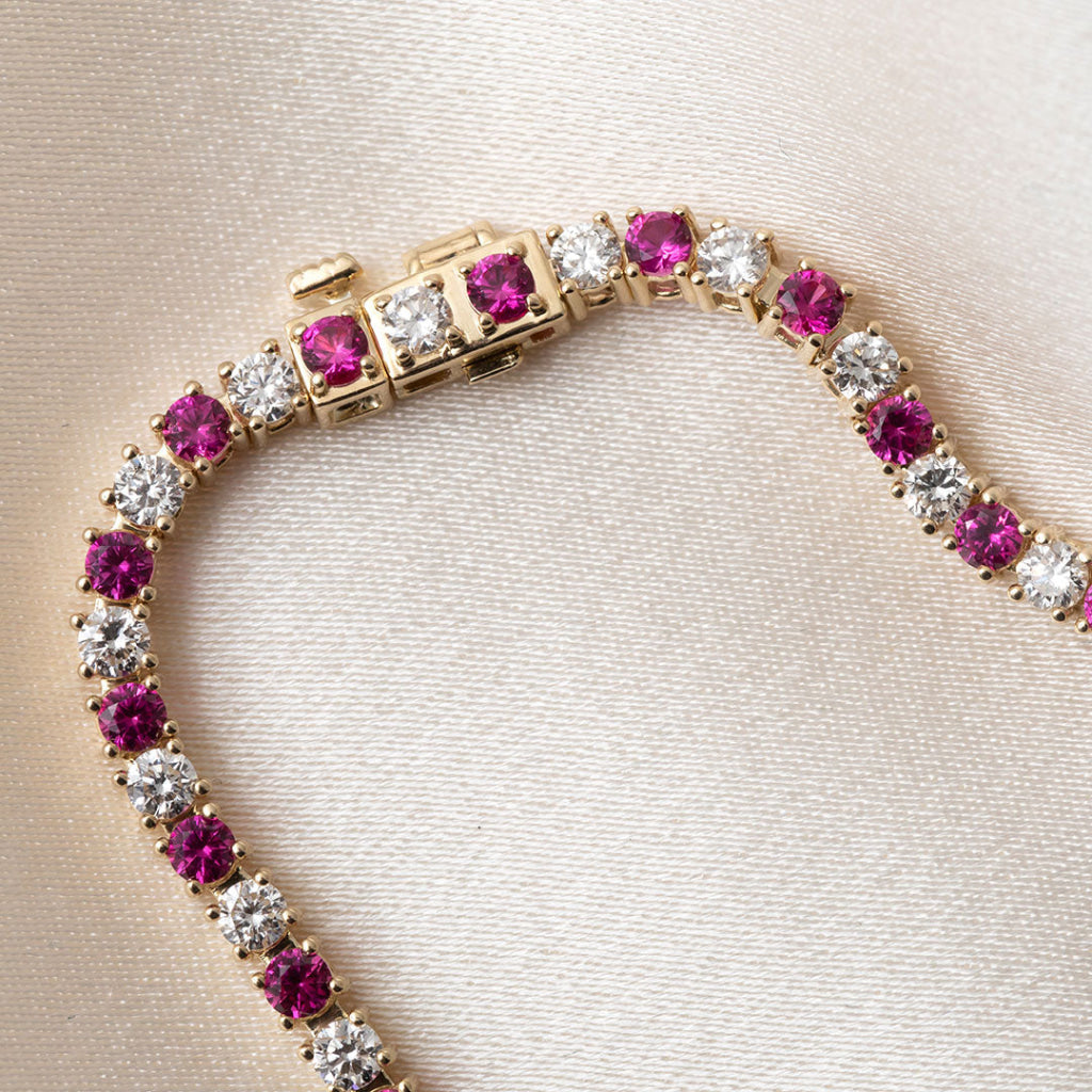 DREAM - Ruby | Lab Grown Diamond Tennis Bracelet in 10ct