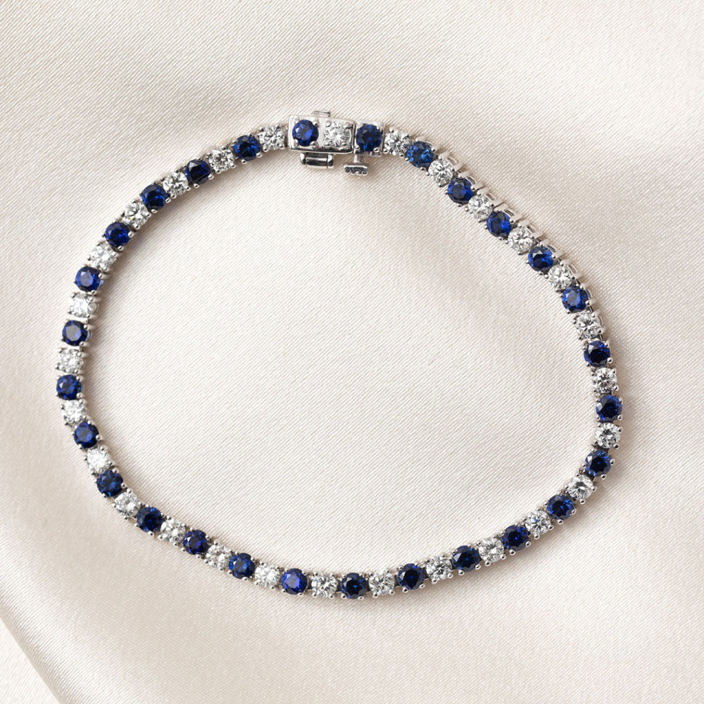 DREAM - Sapphire | Lab Grown Diamond Tennis Bracelet in 9ct