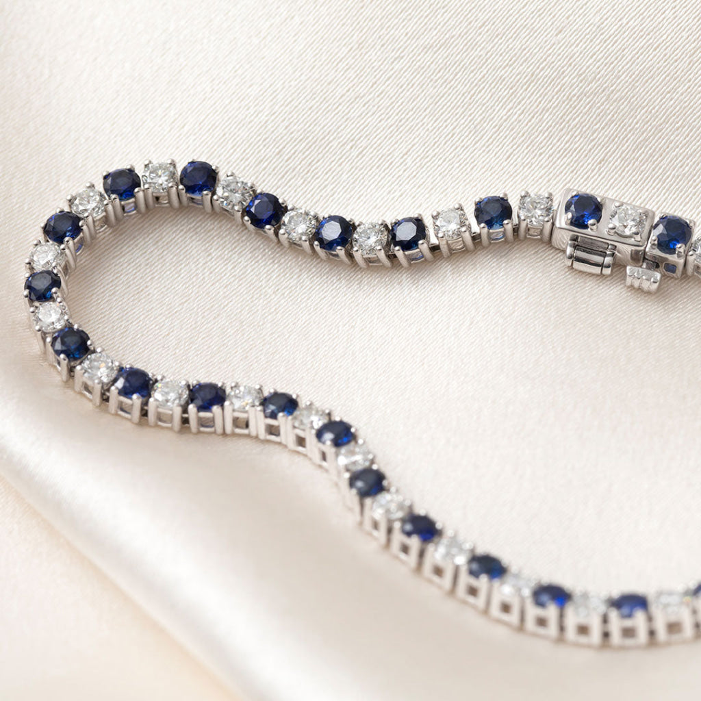 DREAM - Sapphire | Lab Grown Diamond Tennis Bracelet in 9ct