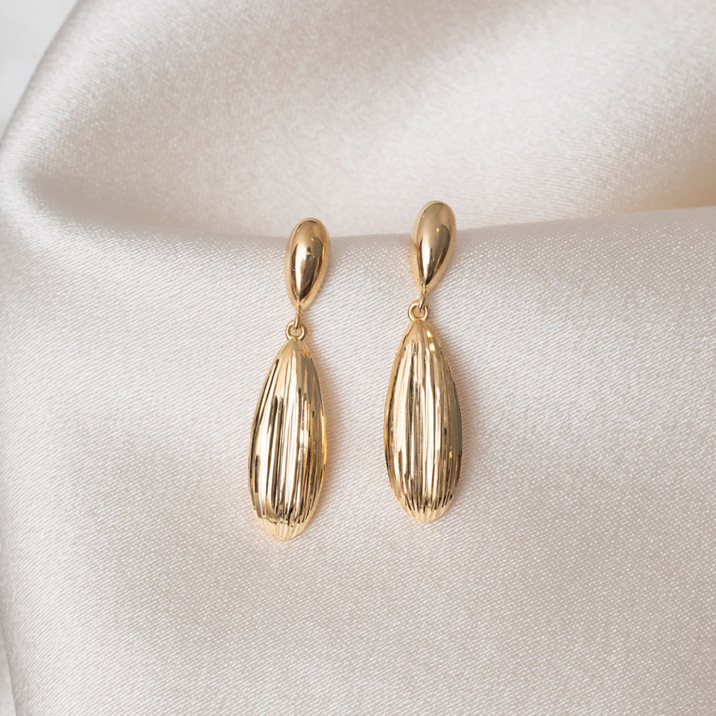 Drift Drop Earrings | 9ct Gold