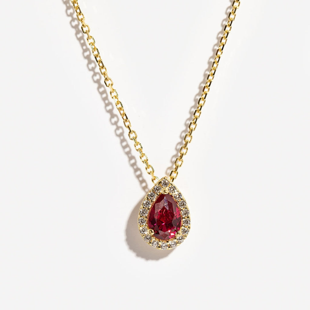 DROP OF COLOUR NECKLACE RED