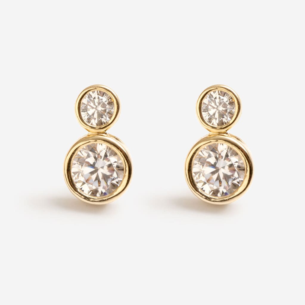 Droplet Stud Earrings | 9ct Gold