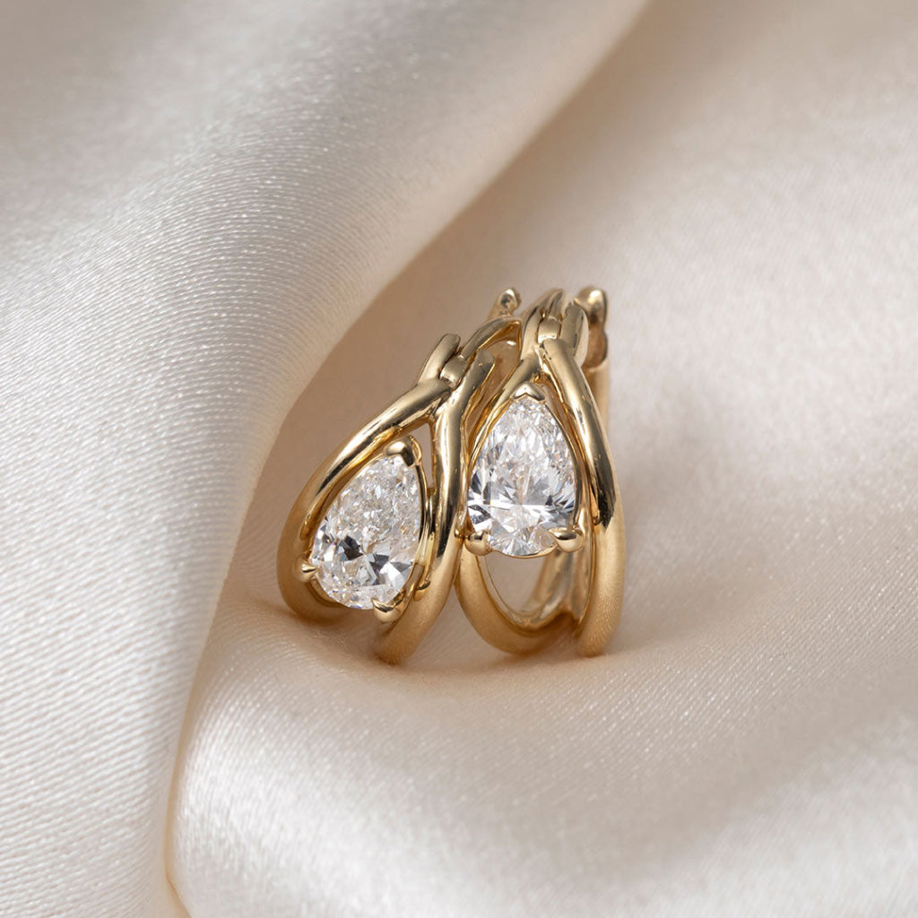 DUAL | Lab Grown Diamond Hoop Earrings in 9ct Gold