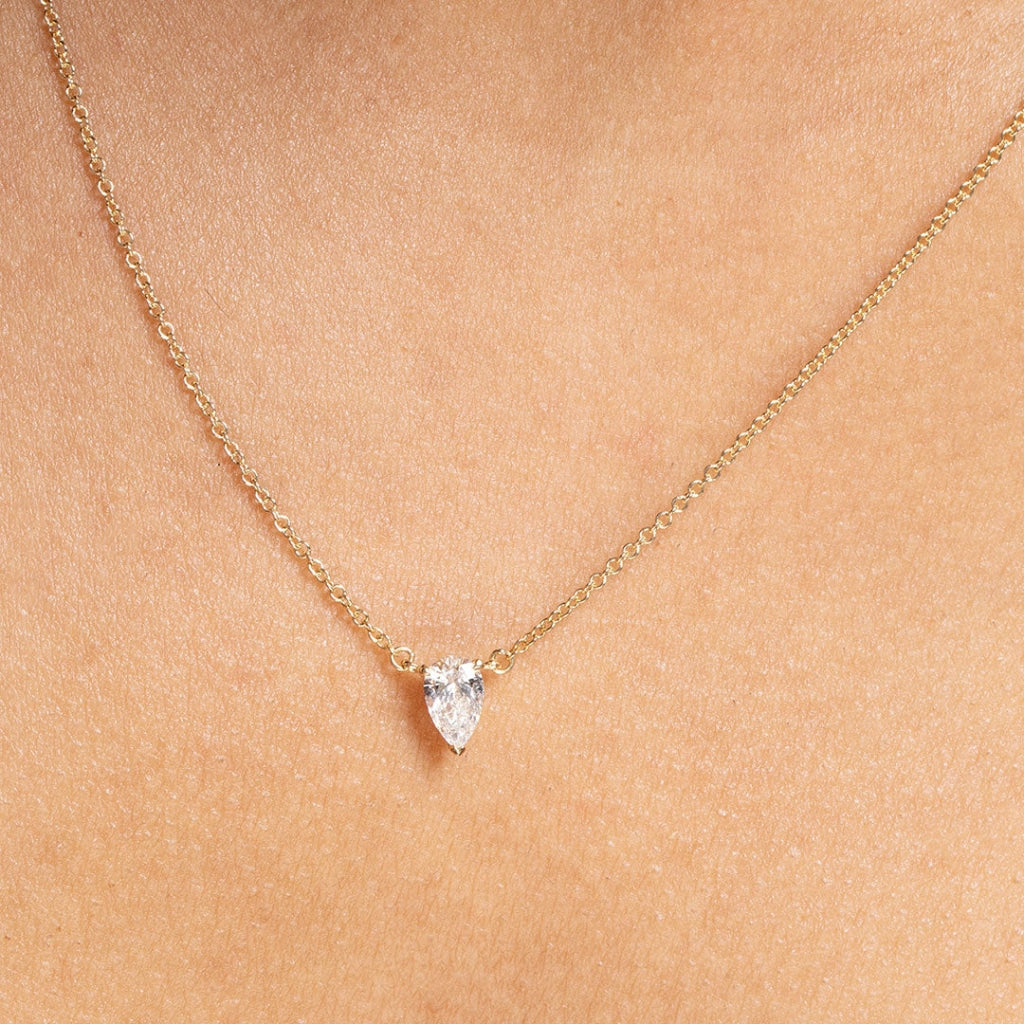 Small Floating Diamond Necklace – Graziela Gems