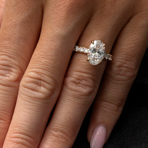 DYNASTY 3.90ct | Oval Solitaire Lab Grown Diamond Engagement Ring in 18ct Gold