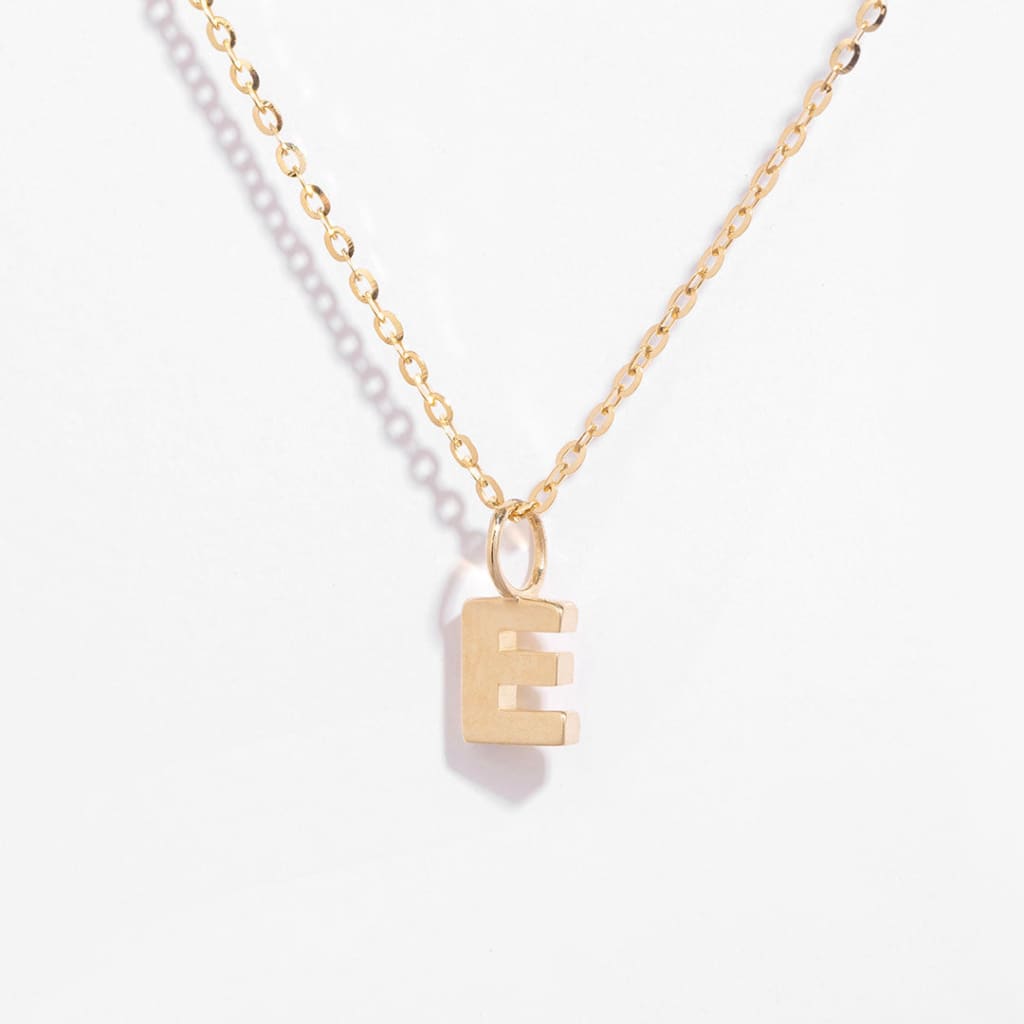 - E - Necklace | 9ct Gold