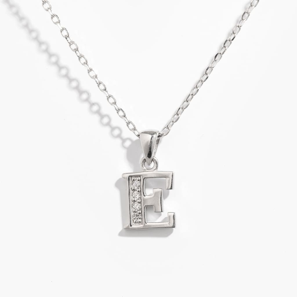 'E' Necklace | Sterling Silver
