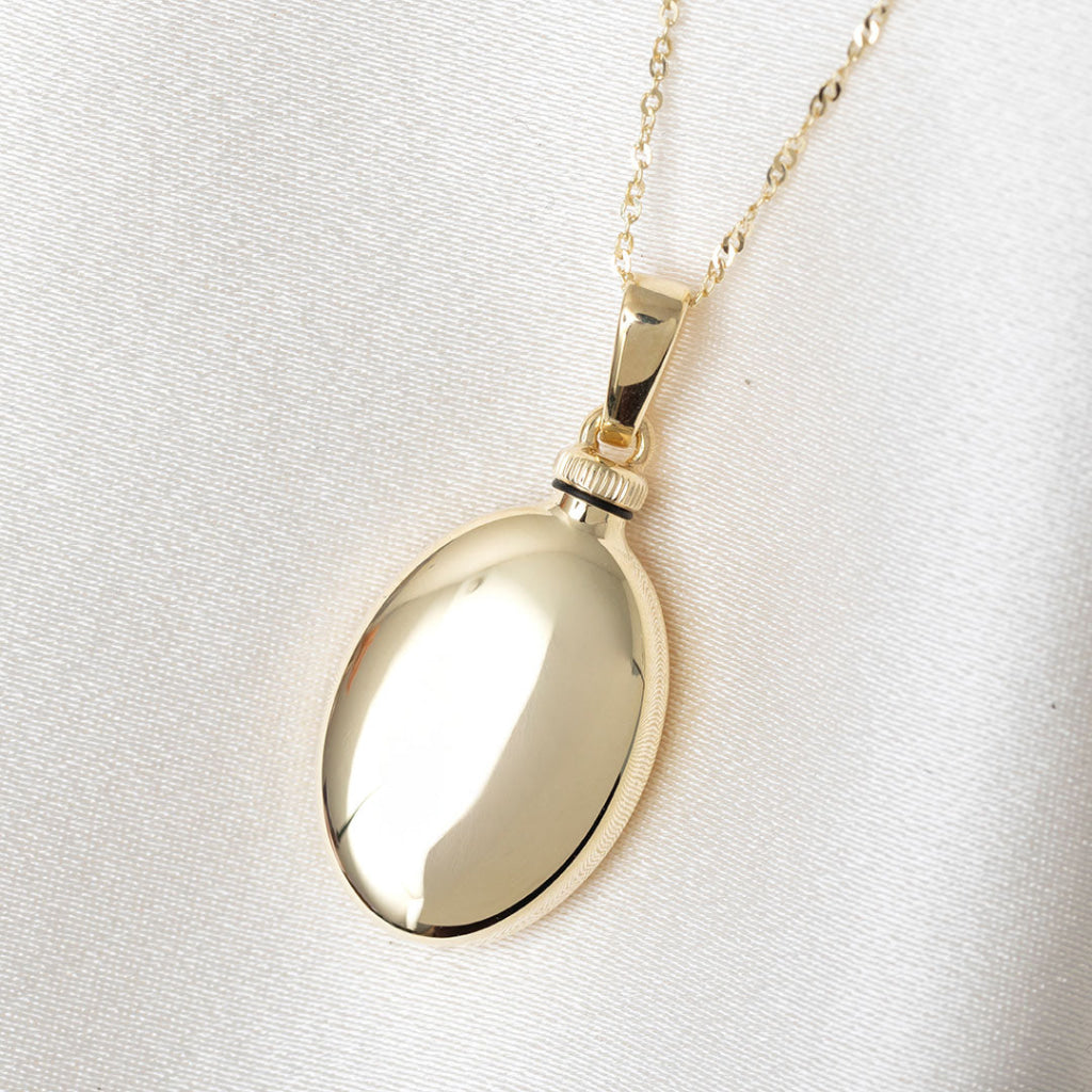 Always With You Oval Cremation Necklace | 9ct Gold