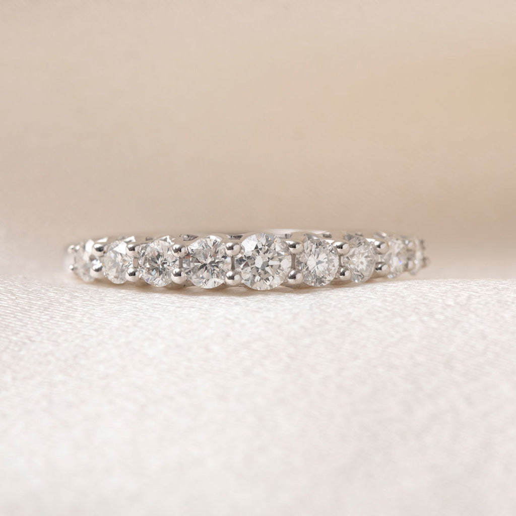 EDITH | Diamond Eternity Ring in 18ct White Gold M Rings