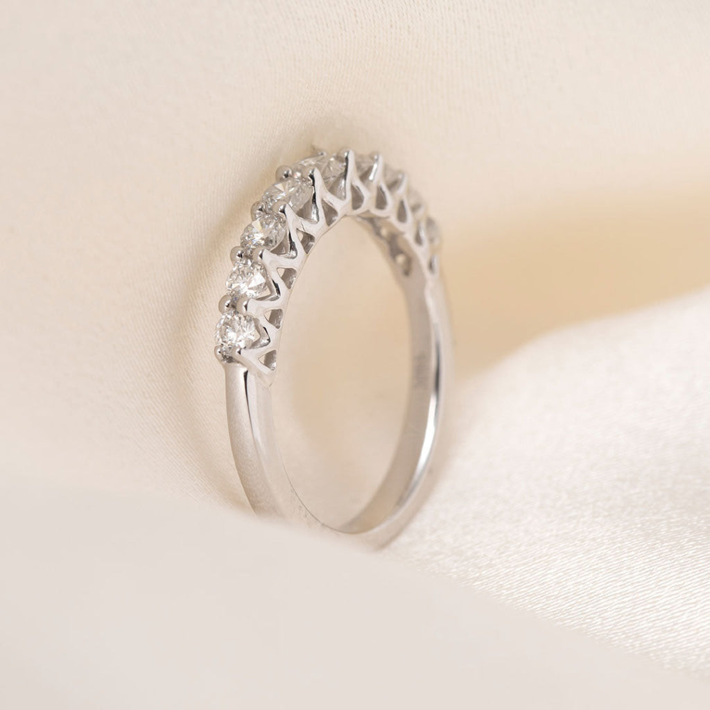 EDITH | Diamond Eternity Ring in 18ct White Gold M Rings