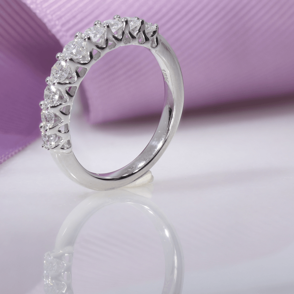 Side view of Edith Eternity Ring
