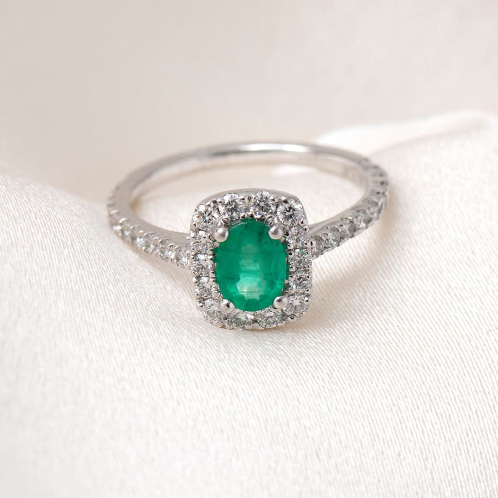 EDWIN | Emerald Diamond Ring - Rings