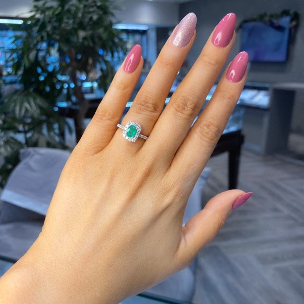 EDWIN | Emerald Diamond Ring - Rings